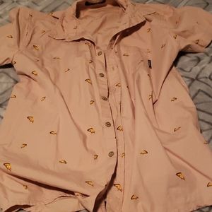 Large button up ss shirt